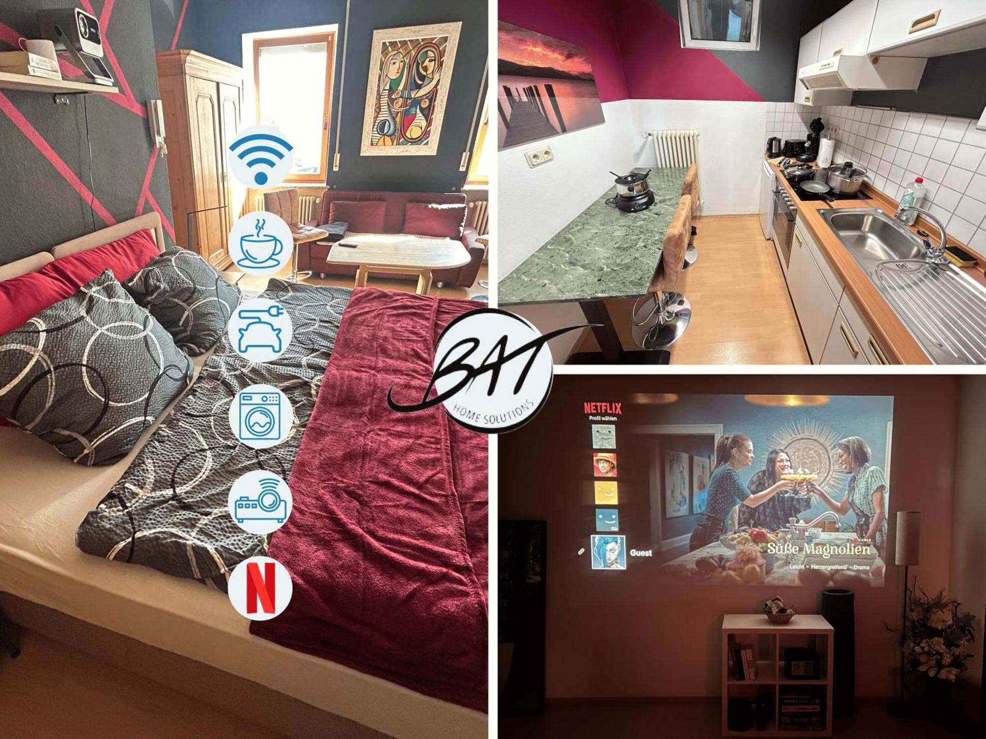 Zentrale Ferienwohnung Trier-Euren Mit Heimkino, Kueche, Wallbox & Kostenlose Fahrraeder Luaran gambar
